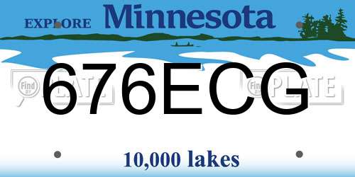 676ECG Minnesota License Plate