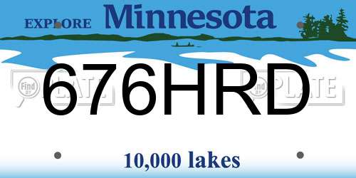 676HRD Minnesota License Plate