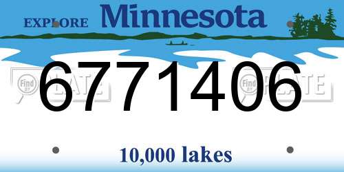 6771406 Minnesota License Plate