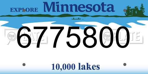 6775800 Minnesota License Plate
