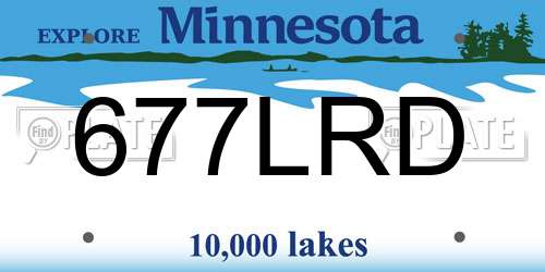 677LRD Minnesota License Plate