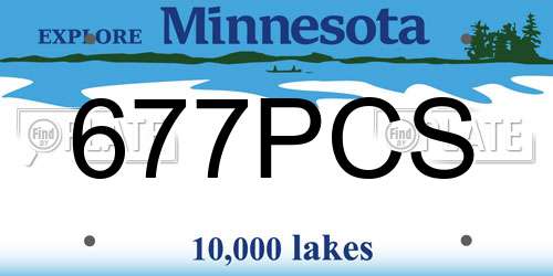 677PCS Minnesota License Plate