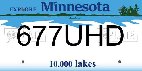 677UHD Minnesota License Plate