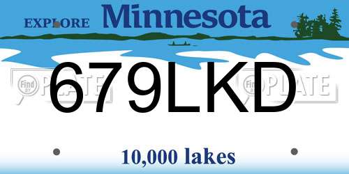 679LKD Minnesota License Plate