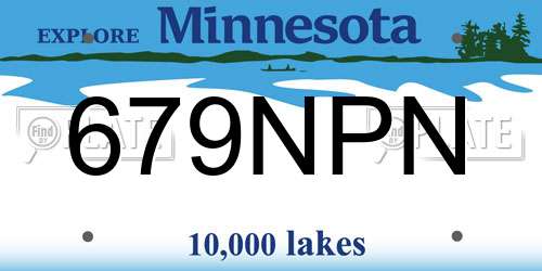 679NPN Minnesota License Plate