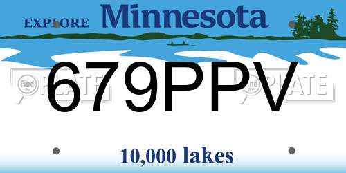 679PPV Minnesota License Plate
