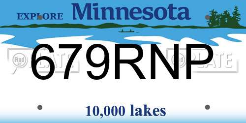 679RNP Minnesota License Plate