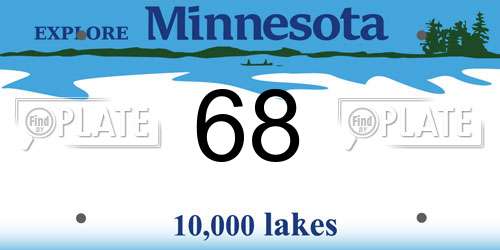 68 Minnesota License Plate