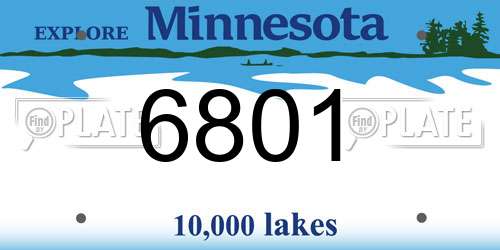 6801 Minnesota License Plate