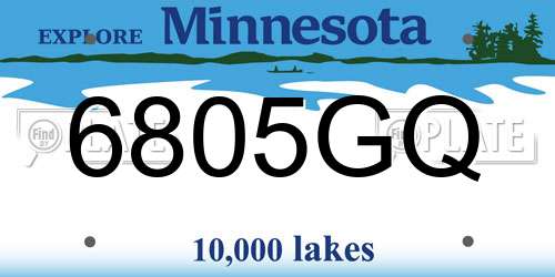 6805GQ Minnesota License Plate