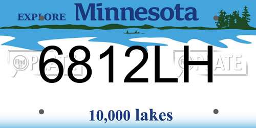 6812LH Minnesota License Plate