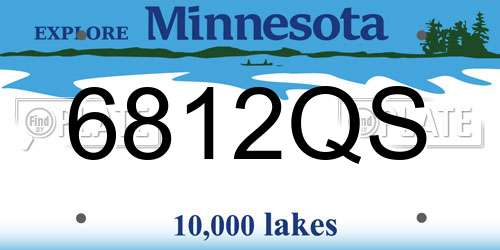 6812QS Minnesota License Plate