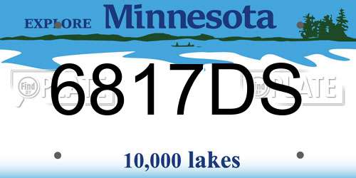 6817DS Minnesota License Plate