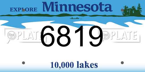 6819 Minnesota License Plate