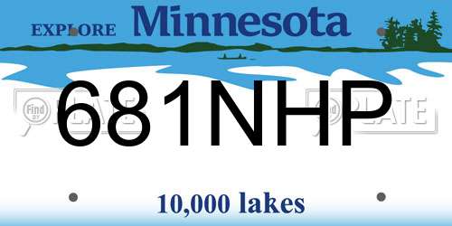 681NHP Minnesota License Plate