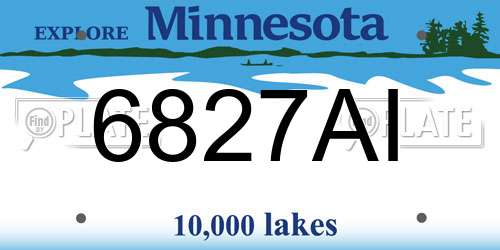 6827AI Minnesota License Plate