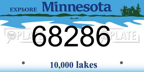 68286 Minnesota License Plate