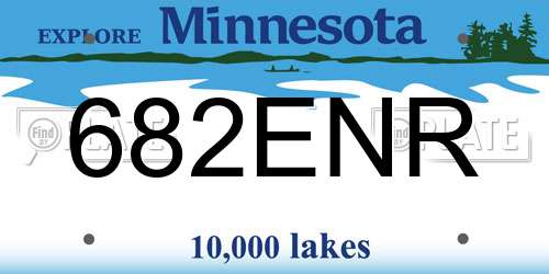 682ENR Minnesota License Plate