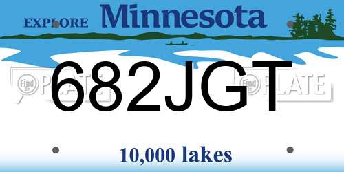 682JGT Minnesota License Plate