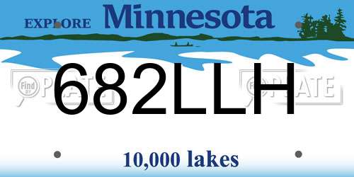 682LLH Minnesota License Plate