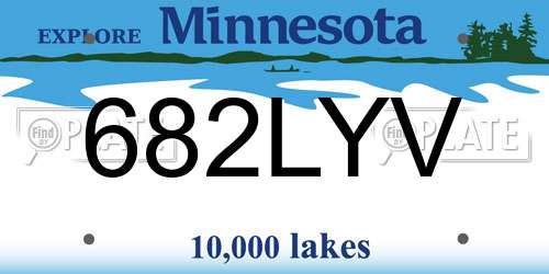 682LYV Minnesota License Plate
