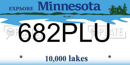 682PLU Minnesota License Plate