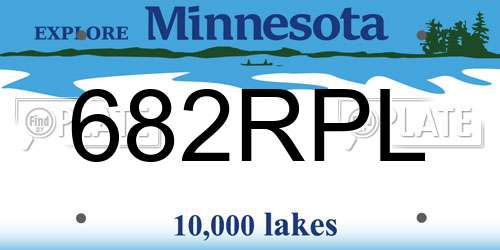 682RPL Minnesota License Plate