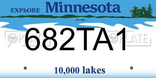 682TA1 Minnesota License Plate
