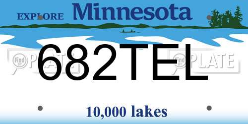 682TEL Minnesota License Plate