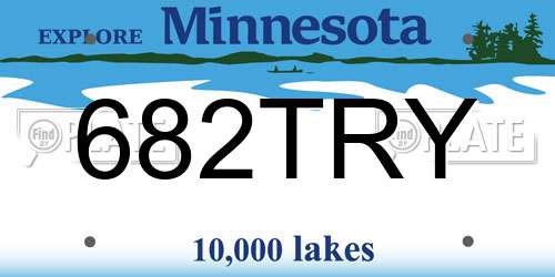 682TRY Minnesota License Plate