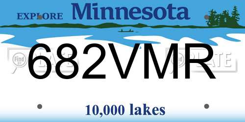 682VMR Minnesota License Plate