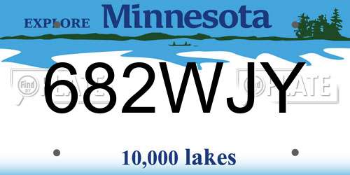 682WJY Minnesota License Plate