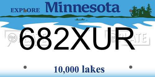 682XUR Minnesota License Plate