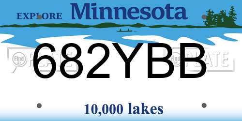 682YBB Minnesota License Plate