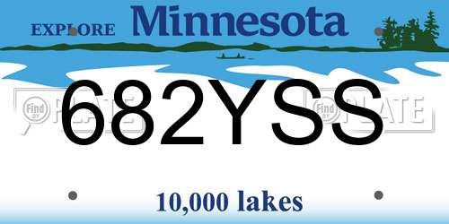 682YSS Minnesota License Plate