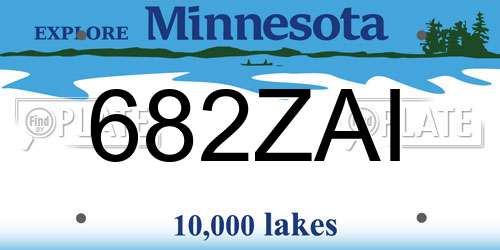 682ZAI Minnesota License Plate