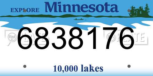 6838176 Minnesota License Plate