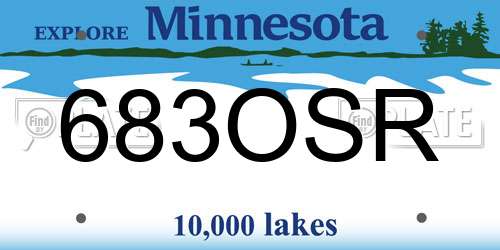 683OSR Minnesota License Plate