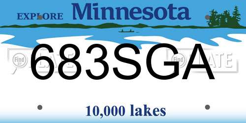 683SGA Minnesota License Plate