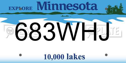 683WHJ Minnesota License Plate