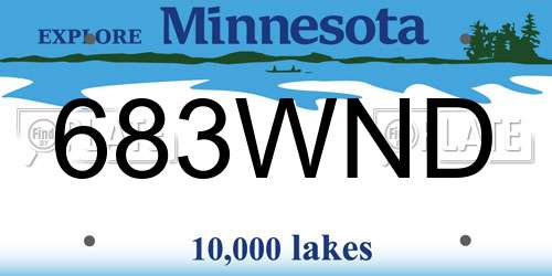 683WND Minnesota License Plate