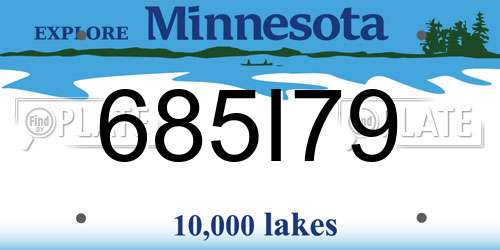 685I79 Minnesota License Plate