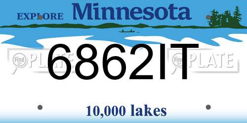 6862IT Minnesota License Plate