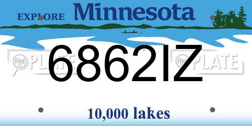 6862IZ Minnesota License Plate