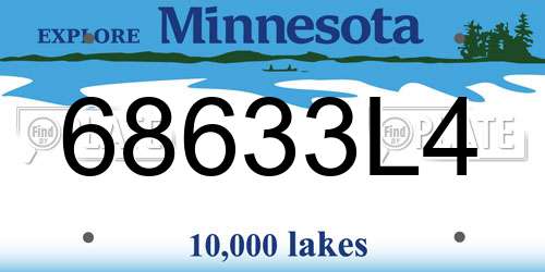 68633L4 Minnesota License Plate