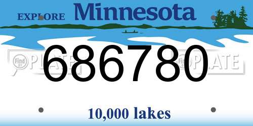 686780 Minnesota License Plate