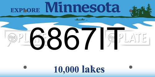 6867IT Minnesota License Plate