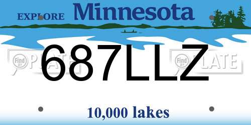 687LLZ Minnesota License Plate