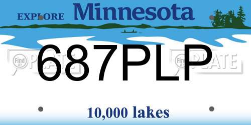 687PLP Minnesota License Plate
