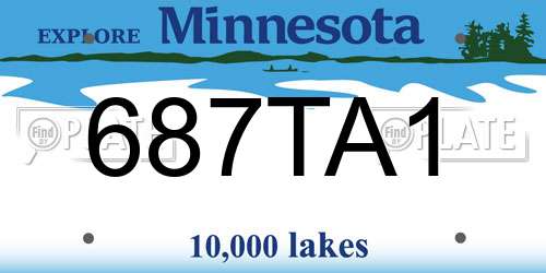 687TA1 Minnesota License Plate